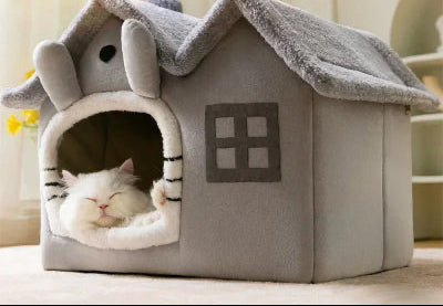 Foldable Dog House Kennel Bed Mat for Small Medium Dogs Cats Winter Warm Cat Bed Nest Pet Products Basket Pets Puppy Cave Sofa